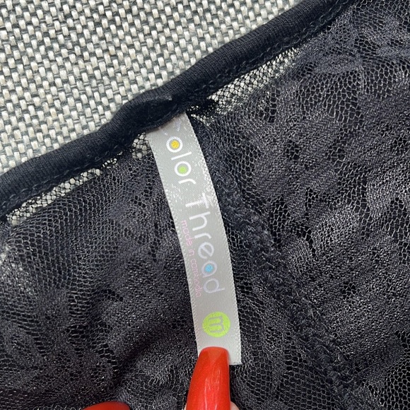 Vintage Sheer Black Lace long sleeve top, Circa 2009 - Picture 11 of 17